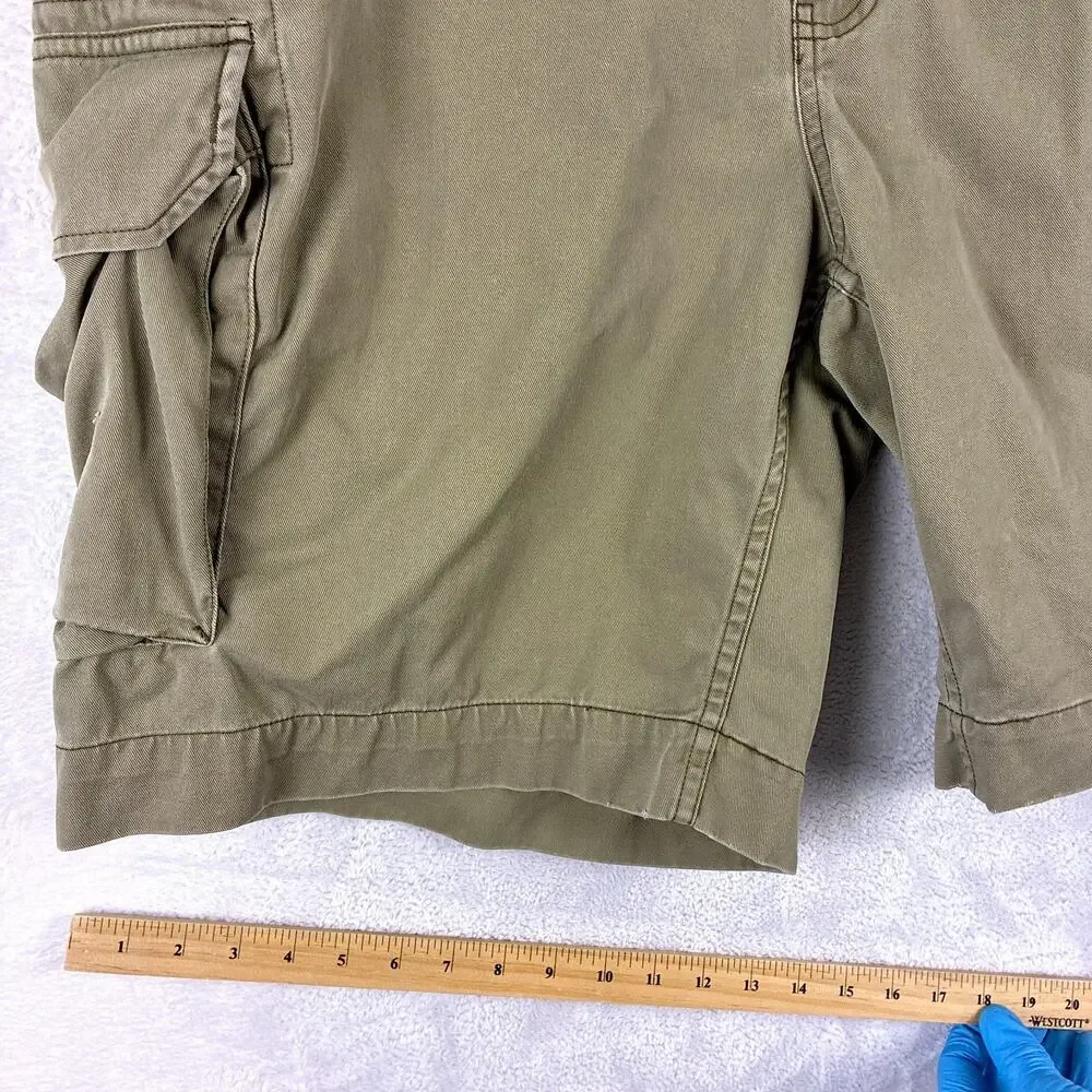 VTG Polo Ralph Lauren Cargo Shorts Men 40 Olive Baggy Preppy Grunge Military Y2K